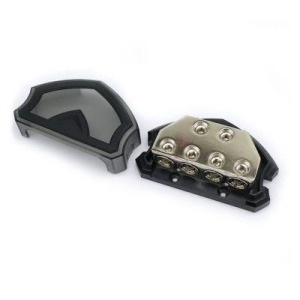RF Car Power Distribution Block 0/4AWG 2 Way In 4 Way Out Car Audio Stereo Power Fuse Holder for Car Audio Splitter Accessories
