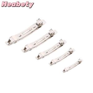 Heabety 10Pcs Spring Hair Clips Base Blank Automatic Barrette Handmade Bow Hairpin DIY Jewelry Making Accessories