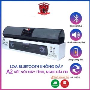 Loa bluetooth speaker A2 dáng dài 2 loa cực đỉnh kiểu dáng sang trọng hỗ trợ thẻ nhớ đài FM