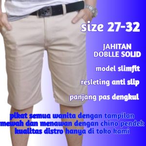 Celana Chino Short Cream & Hitam Pria Exklusif