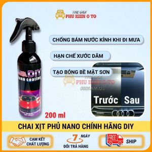 Chai xịt phủ nano chống nước kính phủ bóng sơn xe ô tô - Chống nước bề mặt kính cận kính mũ - DIY Nano 200ml
