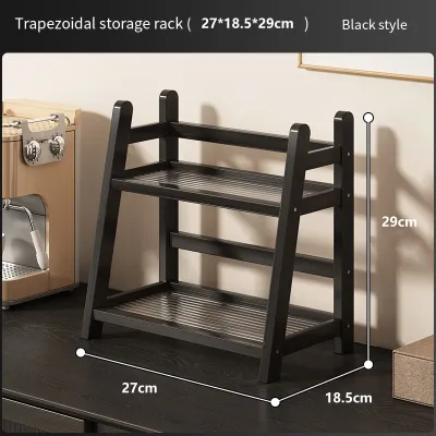 Bamboo Storge Rack Rattan 2Layers Desktop Storage Rack For Kitchen Cup Holder And Organizer Rack Saving space