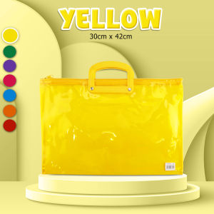 FCI Zipper Bag Transparent Envelope (42cmx30cm) Reusable and easy to clean Secure snap button closure keeps papers safely in place Perfect for school office & business use