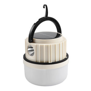 Portable Solar Camping Lantern Rechargeable Waterproof LED Emergency Light with Hook for Outdoor