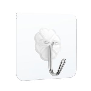 50/20/10pcs Clear Adhesive Hanging Hooks / Self Adhesive Door Wall Hangers / Waterproof and Oilproof Wall Hook / Kitchen Bathroom Storage Hooks