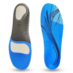 1 Pair Orthotic Insole High Arch Support Insole Insert Flat Feet Shock Absorption Plantar Fasciitis Heel Pain Orthopedic Insoles