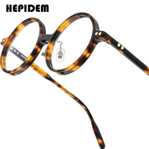 HEPIDEM Acetate Glasses Frame Men Brand Designer Round Women Nerd Eyeglasses Japanese Handmade Spectacles Vintage Optical Eyewear 9158