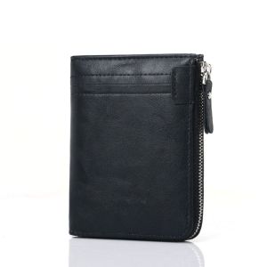 HEFEI Foldable Vintage Card Bag Ultra-thin ID Credit Card Holder Casual Male Purses Money Clips Short Coin Purse Men Wallet