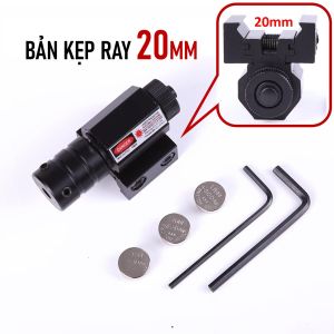 Đèn Laze Kim Loại Mini D4 Tia Đỏ và Tia Xanh Lá Pin Cúc Áo Chỉnh 4 Hướng - Đồ Chơi Zin Zin