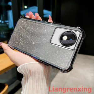 Case สำหรับ VIVO Y02 5กรัม2022 VIVO y02t y02a ศัพท์ปลอก softcase กันกระแทกปกการออกแบบใหม่ความงามกระต่ายกระจกแต่งหน้ากับผู้ถือเชือกเส้นเล็ก sjsftuzj02