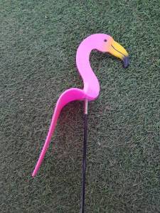 นกก้านเหล็กมีสปริง เหมาะสำหรับปักดินหรือกระถางต้นไม้ มี4สีให้เลือก