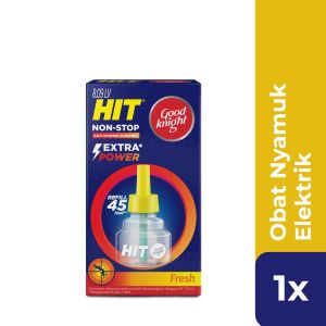 HIT NON STOP REFILL 1 BULAN 33ml Wangi Fresh/HIT NON-STOP ELEKTRIK Anti Nyamuk Refill 33mL Fresh Aroma Fresh - Obat Nyamuk Isi Ulang/HIT NON STOP REFILL ELECTRIC anti nyamuk