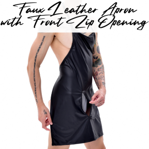 Lifestyle: Polyester Faux Leather Apron with Opening Zipper (CMG033)