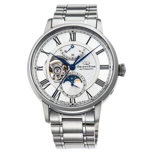 Orient Star RE-AM0005S Moon Phase Open heart Power Reserve Mens Watch