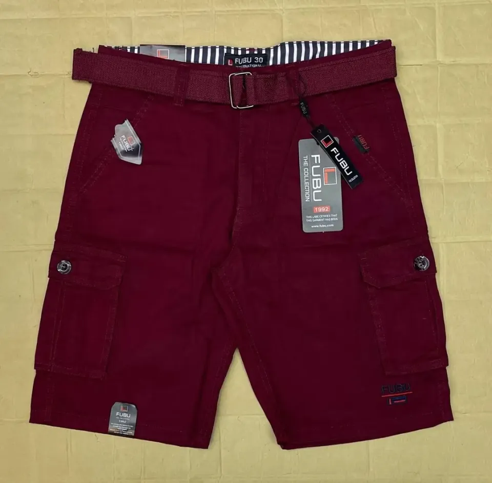 Branded store cargo shorts