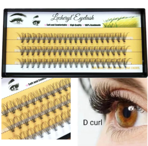 Free Lem Bulu Mata & Pinset Gratis Bulu Mata Palsu + lem Motif Korea Dapat Digunakan Kembali 10-13mm Keriting DIY Cangkok Tebal Ekstensi Klaster Tunggal Bulu Mata Individu Ekstensi Bulu Mata