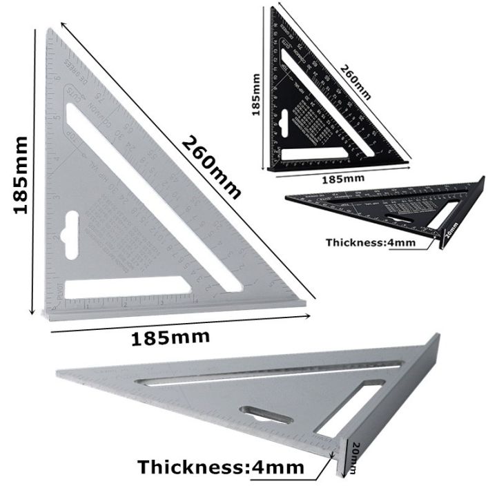 Triangle Protractor Case 【MOREFINE】 Strong Triangle Angle Square Protractor for Accurate ...