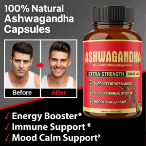 【TikTok Hot Sale】100% Natural Ashwagandha Capsules Stress Relief Immune Support Nutritional Supplements