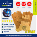 Hercules Half Leather Hand Gloves Yellow (5 Star) 10.5" by Leeden Online Store. 