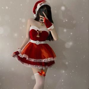 U Gonna S Giáng Sinh Quần Áo Ngủ Cho váy nữ Màu Đỏ Không Tay nâng Đồ Lót Quần Áo Ngủ Thời Trang 2025 Mới Thiết Kế Đàn Hồi Đảng Món Quà Giáng Sinh