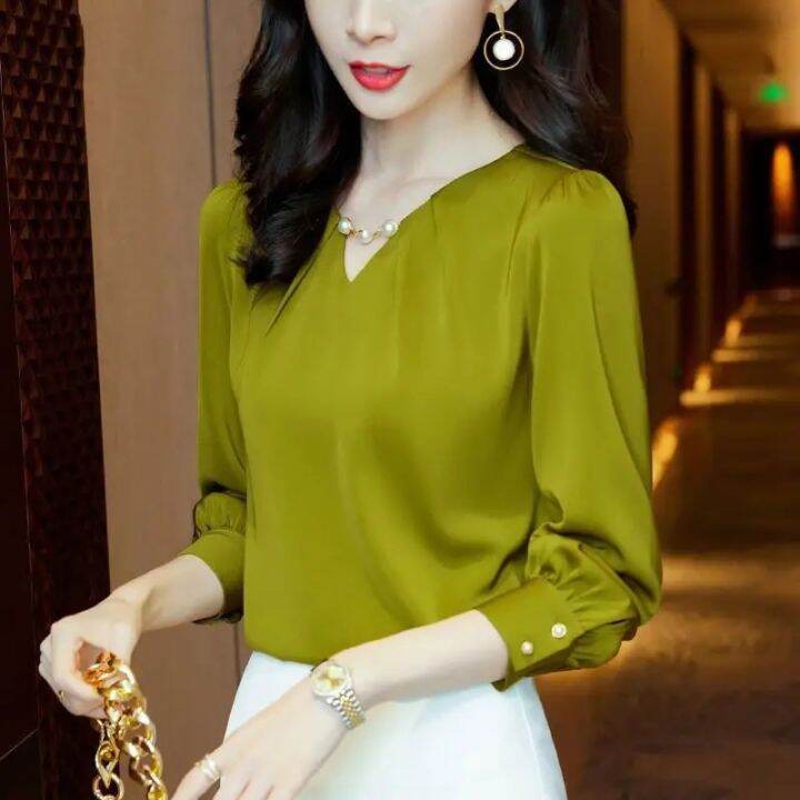 Women's Blouse Korean Style New Spring Korean Style Lady Chiffon Shirts 