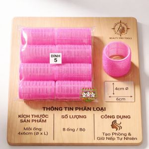 [HÀNG CÓ SẴN]SET 10 ỐNG CUỐN TÓC TỰ DÍNH MÀU HỒNG - HÔ BIẾN TÓC XẸP THÀNH BỒNG BỀNH CHỈ TRONG TÍCH TẮC