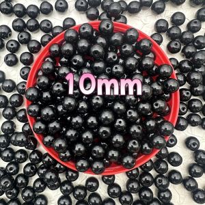 DIY - Hạt đá nhân tạo nhiều màu sắc có lỗ (10mm) tự làm bằng hạt cườm phụ kiện trang sức bán sỉ