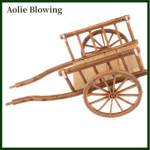 Aolie Dollhouse Miniature Simulation Assembled Cart Model DIY Accessories Garden Toys