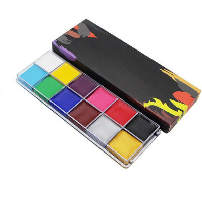 12 Colors Face Body Paint Oil Safe Face Paint Body Painting Makeup for Halloween Parties and Cosplay