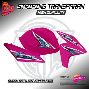 STRIPING TRANSPARAN YAMAHA VIXION KS NVL STICKER CUSTOM RACING SIMPEL 01