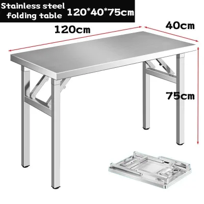 304 STAINLESS STEEL FOLDING TABLE BANQUET DINING TABLES TABLE FUNCTION TABLE WORKING TABLE STUDY TABLE MEJA LIPAT MEJA DAPUR不锈钢折叠桌