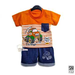 BOBOBAM BAJU BAYI LAKI LAKI SETELAN ANAK COWO LUCU STELAN COWOK 6 12 BULAN KEREN TRENDY KEKINIAN MOBIL KANTONG