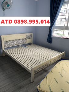 Giường ngủ giá rẻgiường sắt hộp dày dặn chịu lực tốt ngang 1m4 1m6 1m8 dài 2m giao nhanh trong ngày HCMBDBiên Hòa