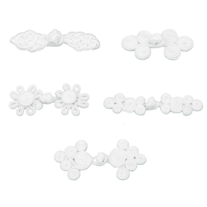 Chinese Closure Button Scarf Cardigan and Costumes Outfit Sewing White Cheongsam Sewing Fasteners