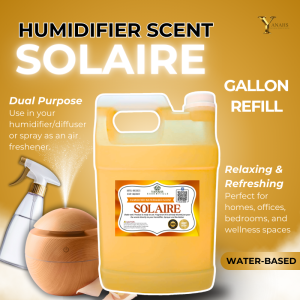 Solaire Scent 1 Gallon Water Based Essential Oil Fragrance for Humidifier Air Freshener & Linen Spray