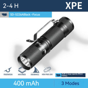 Mỉm cười cá mập sd5226 Đèn pin xách tay đèn pin nhỏ ánh sáng có thể sạc lại đèn flash không thấm nước cho Cắm Trại Đi Bộ Đường Dài Ngoài Trời