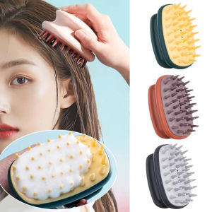 Silicone Shampoo Brush Soft Toothed Home Bathroom Cleaning Scalp Massage Anti Itching Bath Rubbing Airbag Meridian Brush
