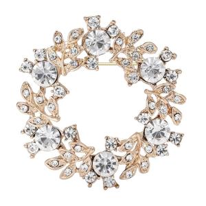 Wreath Enamel Brooch Sturdy Alloy Colorful Flower Lapel Pin for Trendy Women Backpack Clothing and Hat Accessories