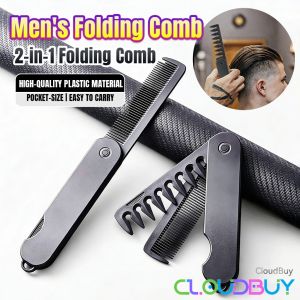 C.B. 2-in-1 Portable Folding Comb Barber Clipper Comb Wide Tooth Oil Head Hair Comb for Men