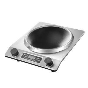 HELUVK Stainless Steel Induction cooker Concave 3500W Induction Cooktop Generic High Power Electric Stove Stir-fry