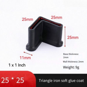 4PCS L-Shaped Rubber Footing Covers Furniture Rubber Leg Covers Black Protective Leg Rubber Sleeve