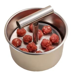 LDQ Stainless Steel Meatball Maker Machine - Heavy-Duty Grade Manual Press Tool with Uniform Spherical Shape for Homemade Meatballs Fishballs Potato & Ice Cream Balls - Easy-Clean Non-Stick DIY Kitchen Gadget for Home & Restaurants