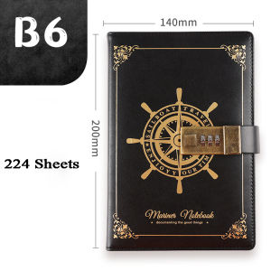 B6 Sổ Tay Thủy Thủ Nhật Ký Cổ Điển Có Khóa Mật Khẩu Sổ Ghi Chép Sổ Phác Thảo Du Lịch Sổ Ghi Chú Sắp Xếp Kế Hoạch Lập Kế Hoạch Cho Trường Học Văn Phòng Sổ Mã Cổ Điển Sổ Tài Khoản Cầm Tay