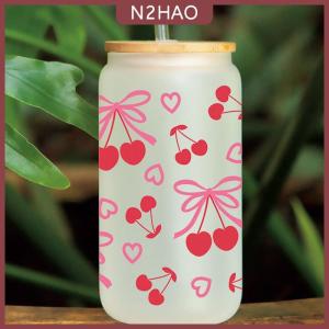 N2HAO 3D UV dtf chuyển Stickers 16oz cup kết thúc tốt đẹp phim hoạt hình Bow in cho DIY Glass gốm kim loại da