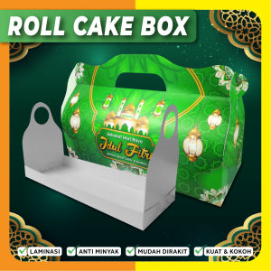 Box Kue IDUL FITRI Jinjing - Dus Roll Cake RAMADHAN -FC - 275x10x18cm (10 pcs)