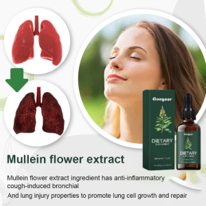 Mullein Flower Lung Clearing Drops Soothing Respiratory Support Natural Herbal Remedy for Cough and Breathing Relief