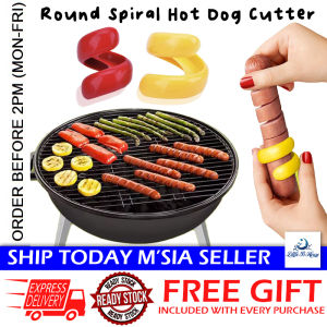 [Little B House] 2pcs/Set Sausage Spiral Cutter HotDog Cutter Hotdog Slicer Bento Tool 香肠热狗切割器 Pemotong Sosej -KW120