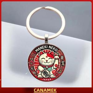 Miễn phí vận chuyển✨ 1 3 5PCS Nhật Bản chúc may mắn quyến rũ Kẽm hợp kim vòng chìa khóa Maneki Neko mèo may mắn Keychain cho chìa khóa xe Túi Mặt dây chuyền Quà Tặng