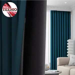 Teemo Ring/Hook / Rod Solid Color 99% Full Shading Curtains Blackout Heat Insulation UV Protection Silk Curtain - Fulfilled by TEEMO SHOP