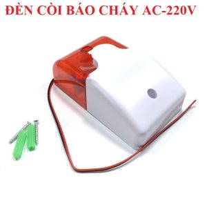 Chuông báo cháy tích hợp đèn chớp 220V còi báo cháy hộ liên gia thiêt bi bao chay bao dong